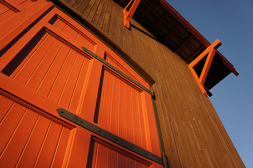 Orange Barn Door