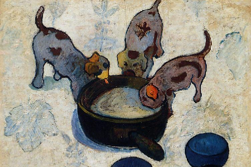 Still Life with Three Puppies