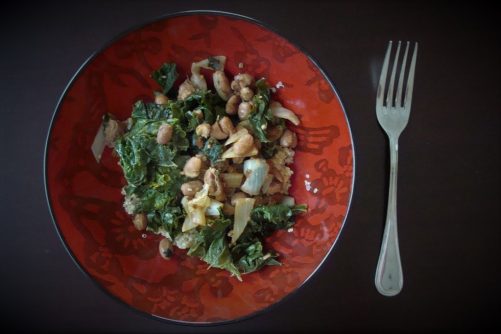Garlic Beans and Kale with Quinoa