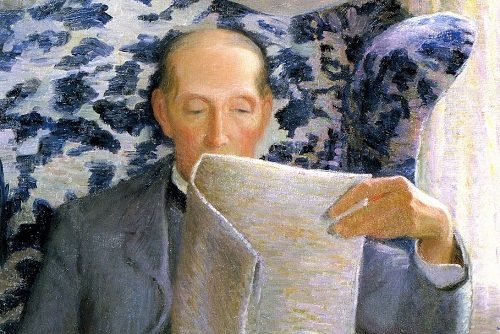 Thomas Sergeant Perry Reading a Newspaper
