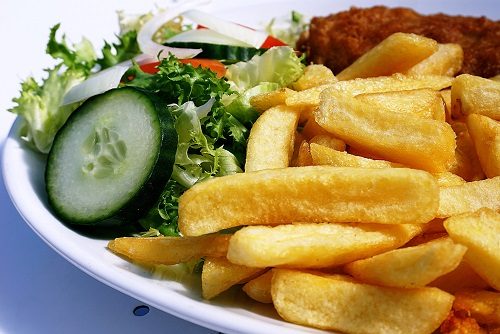 Fries and Salad