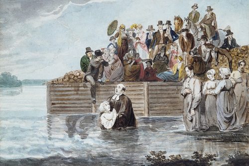 A Philadelphia Anabaptist Immersion during a Storm