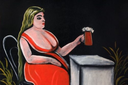 Woman with a Mug of Beer