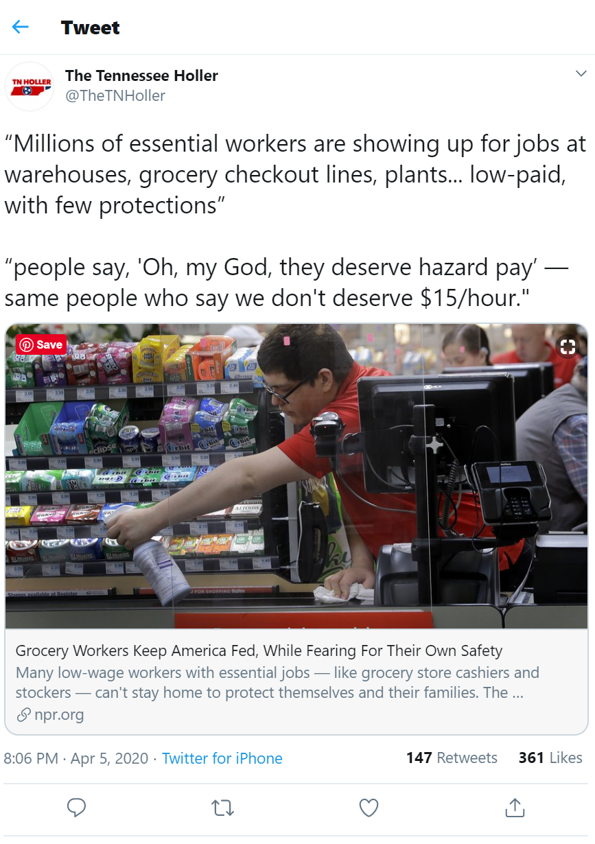 Grocery Checkout Tweet