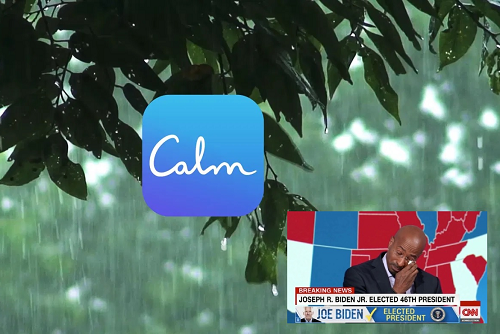 Calm Ad Image, CNN Breaking News Screen