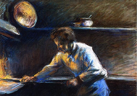 Eugene Murer at His Pastry Oven