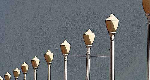 Lamp Standards Along the Boardwalk