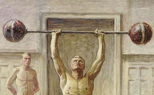 Pushing Weights with Two Arms