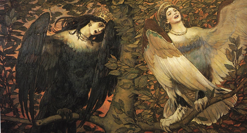 Sirin and Alkonost, the Birds of Joy and Sorrow