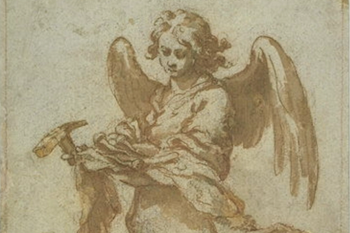 Angel Holding a Hammer and Nails