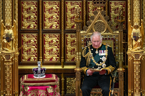 Charles III in May 2022 before Parliament