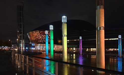 Cardiff Bay Evening at Roald Dahl Plass