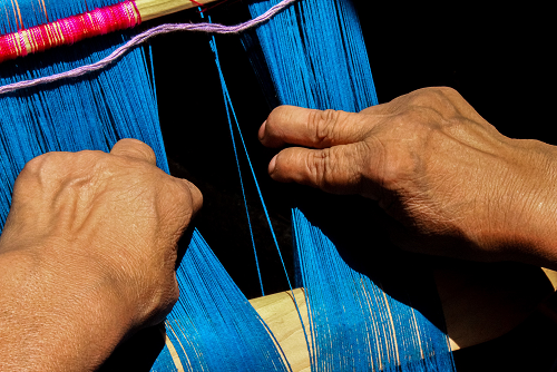 Threads and Hands in Blue