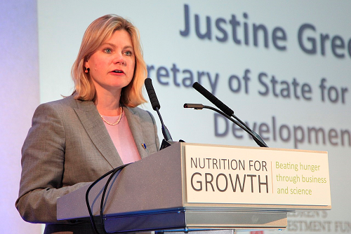 Justine Greening Concludes the Nutrition for Growth Conference