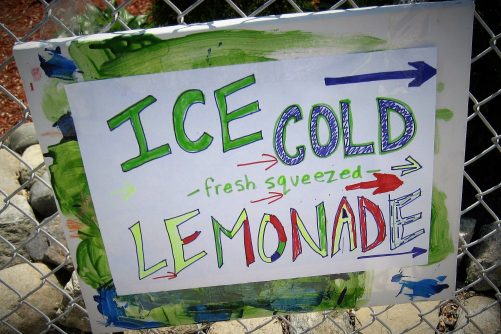Selling Ice Cold Lemonade