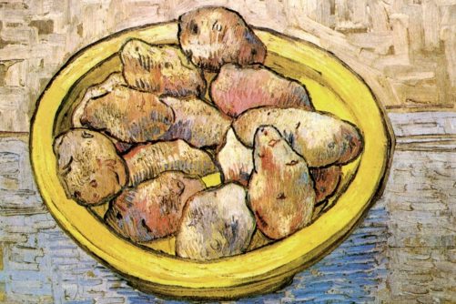 Potatoes in a Yellow Dish
