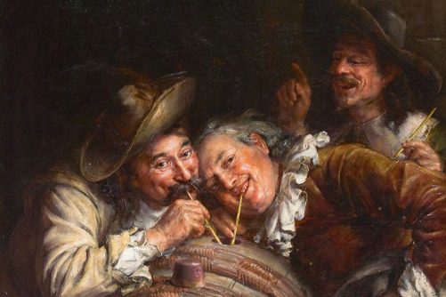 Three Men Tasting Wine