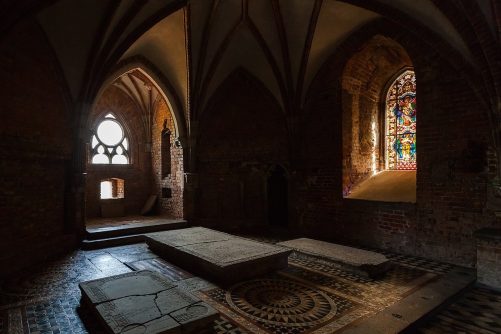 Gravestones in St. Anne's Chapel, Malbork Castle, Poland