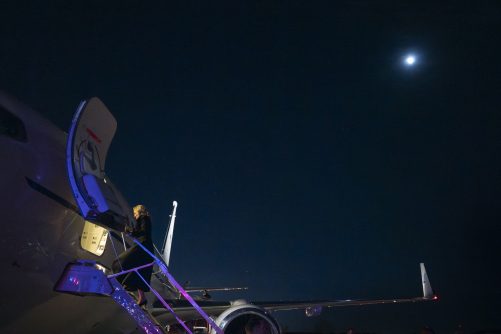 First Lady Jill Biden Boards Bright Star