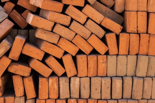 Fallen Bricks, photograph by Tomas Castelazo