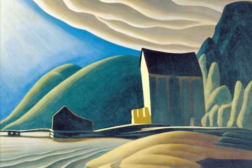 Ice House, Coldwell, Lake Superior, painting by Lawren Harris / WikiArt
