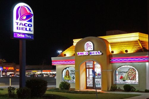 Taco Bell at Nigh, photograph by Anthony92931, licensed under CC BY-SA 3.0