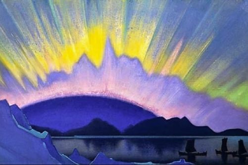 At Midnight, Light of the Shambhala, painting by Nicholas Roerich