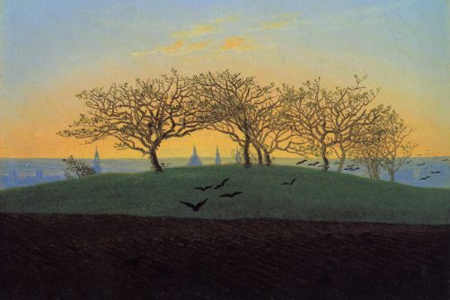 Hills and Ploughed Fields near Dresden, painting by Caspar David Friedrich