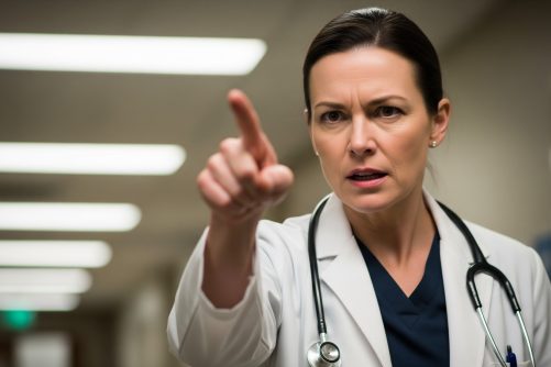 Pointing the Finger, illustration from Gemini AI image generation