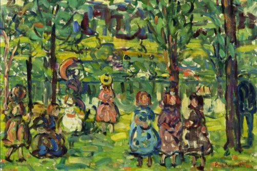 Children in the Park, painting by Maurice Prendergast