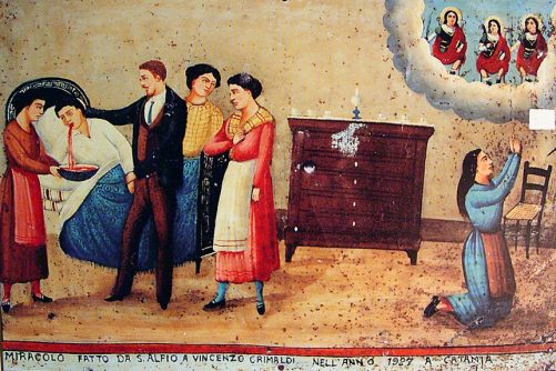 Haemoptysis and Faith Healing, anonymous Italian ex-voto painting