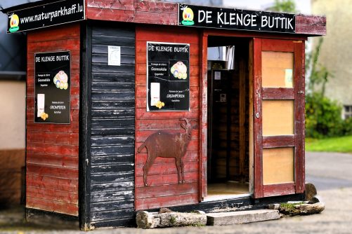 Roadside Convenience Store in Luxembourg, photograph by Claude Meisch
