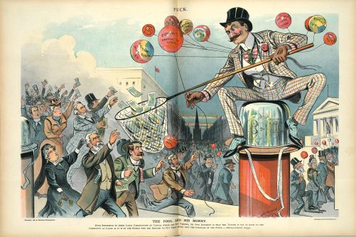 The Fool and His Money, political cartoon by Louis Dalrymple