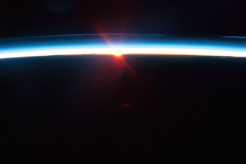 A Thin Bright Line in Earth’s Atmosphere, International Space Station photograph by NASA