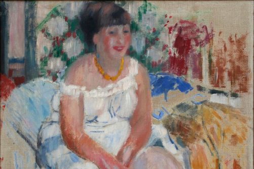 Woman on the Bedside, painting by Rik Wouters