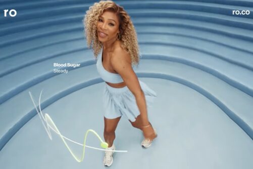 Healthier on Ro, still image from Serena Williams Super Bowl ad for Ro