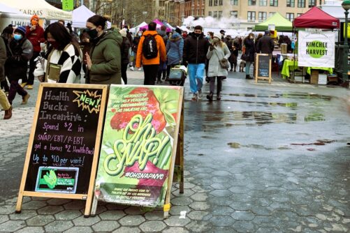 Oh Snap at the Union Square Farmers Market, photograph by Deansfa