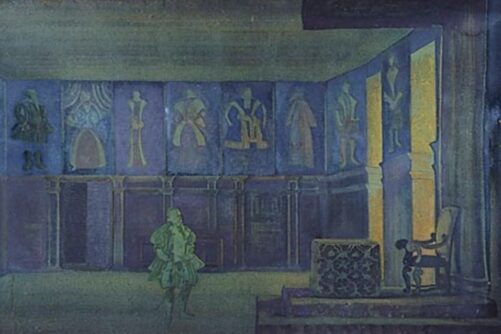 The Last King. Empty Throne. Painting by Nicholas Roerich